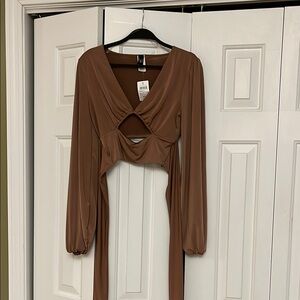 Elegant Brown Women's Top
